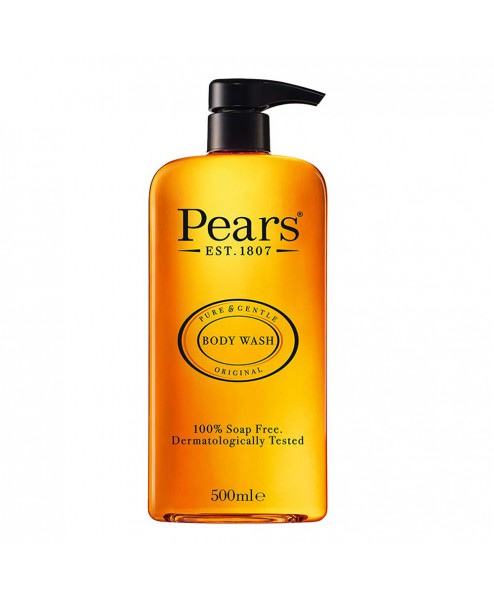 Pears Pure & Gentle Shower Gel, Body Wash with Glycerine and Natural Oils, 100% Soap-Free and Dermatologically Tested, Imported, 500 ml 